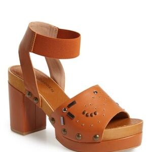 Kesli Dagger Brooklyn Frida Leather Platform Sandals 8.5